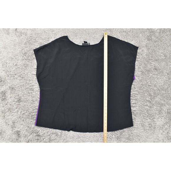 Lane Bryant Purple Crew Neck Blouse Plus Size 22/24 Polyester Short Sleeve - Picture 5 of 9